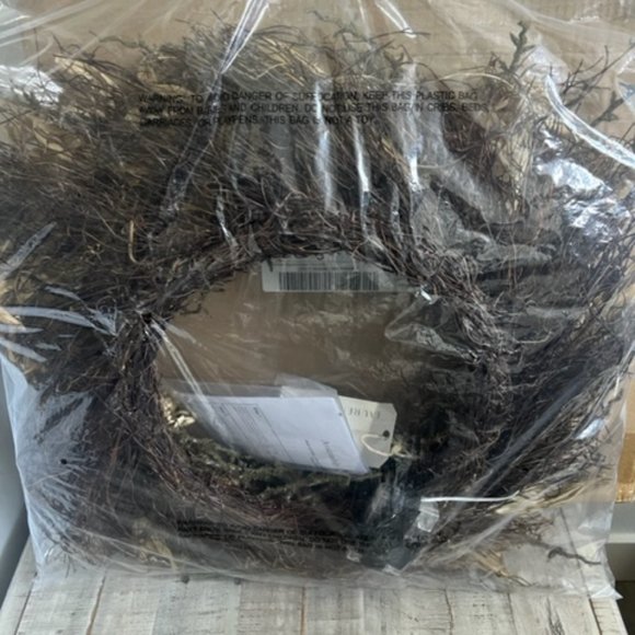 24" Illuminated Harvest Corn Leaf and Vine Wreath by Lauren McBride NEW - Picture 3 of 6